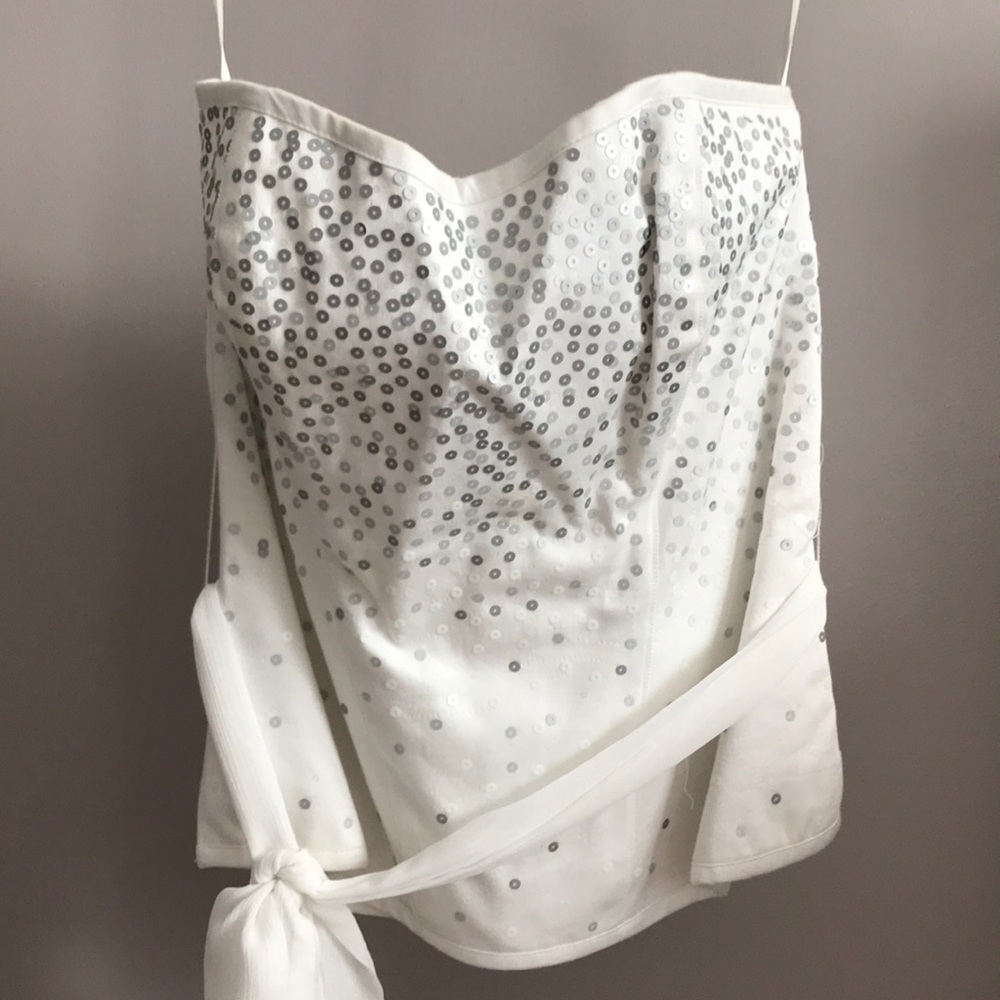White House/Black Market Strapless top